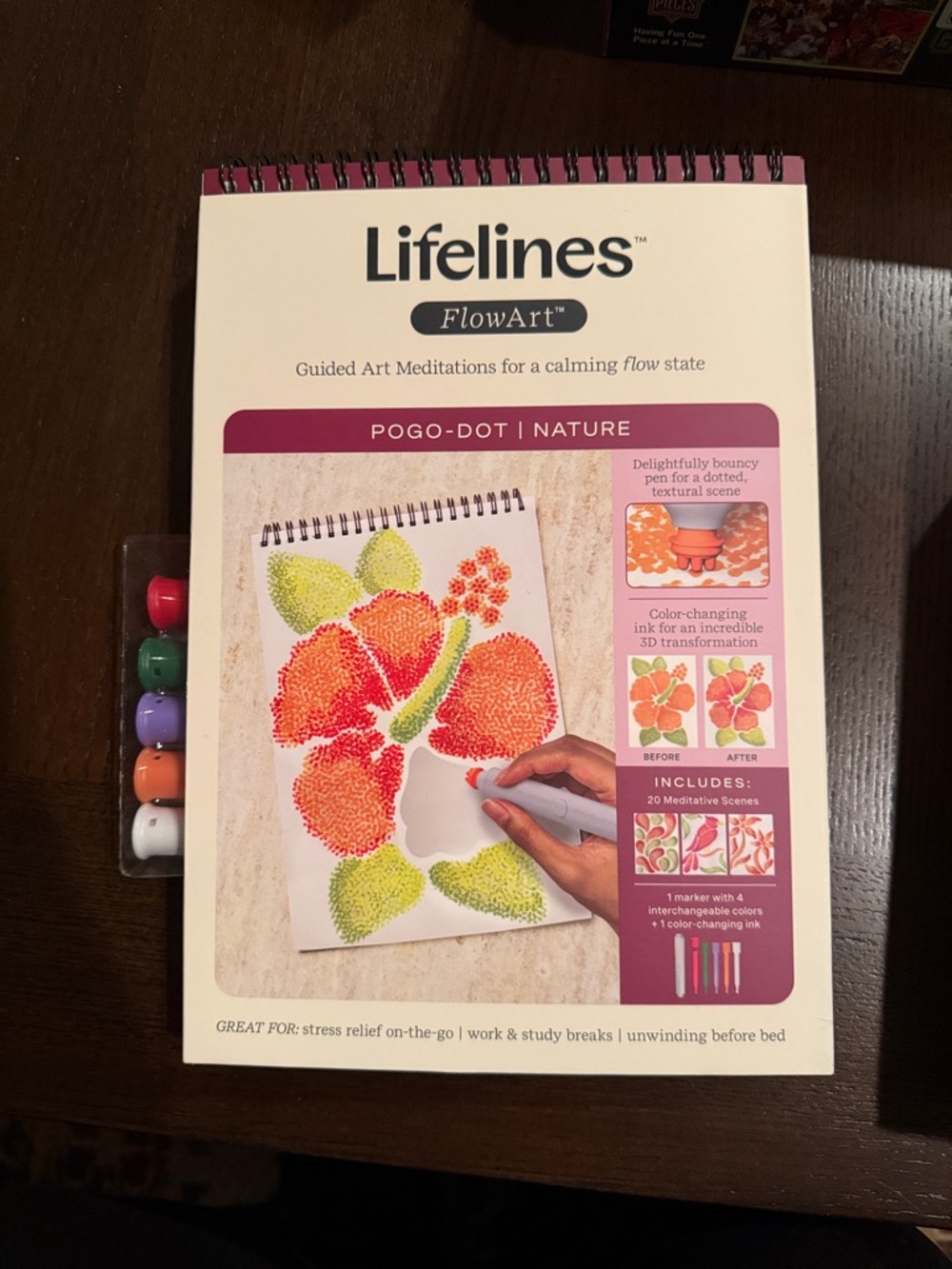 FlowArt Pogo-Dot Nature Guided Art Kit - Pink & Green